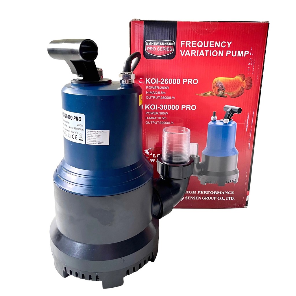 New Sunsun KOI-26000 25000 Lph PRO Pompa Air Celup Kolam Ikan Koi Arwana Hias