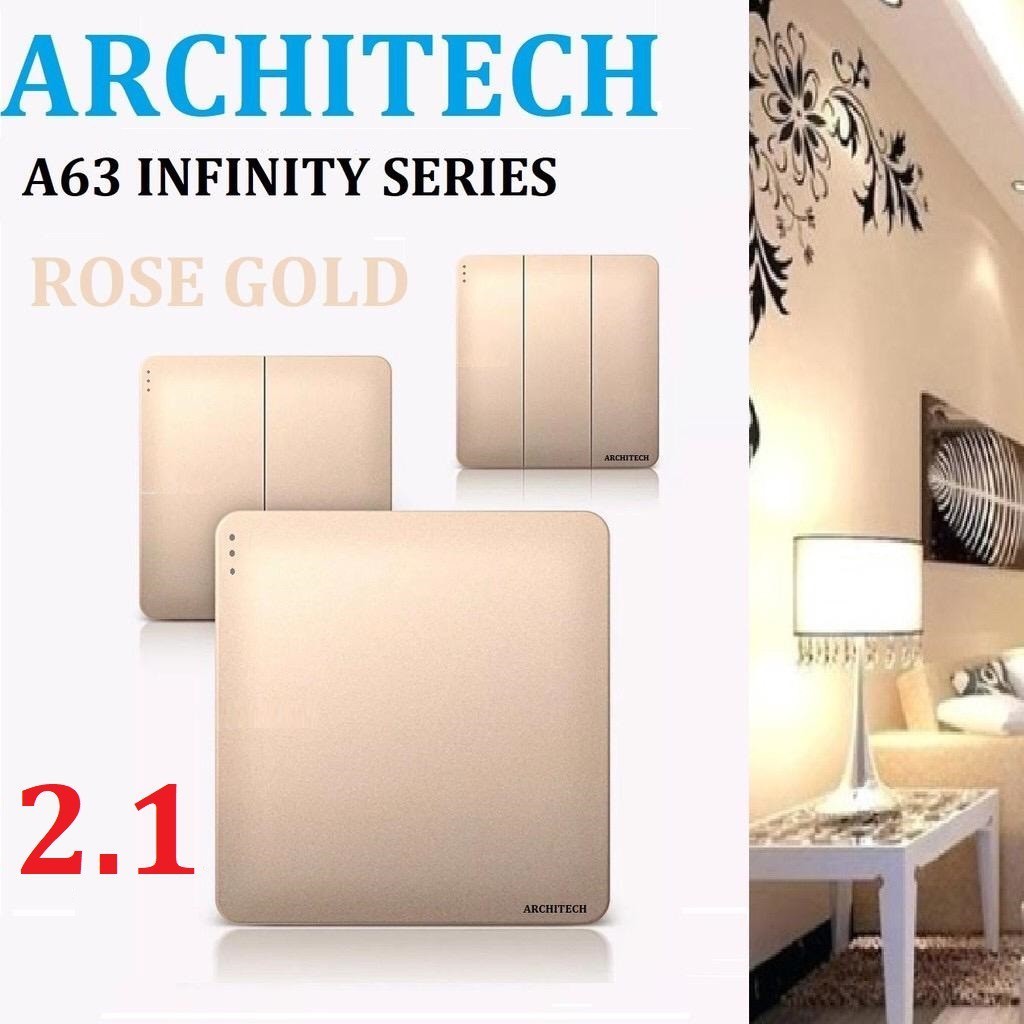 Architech Infinity Gold A63 Architech /Stop Kontak / Sakelar / Cetekan Saklar Rumah Gabungan saklar 