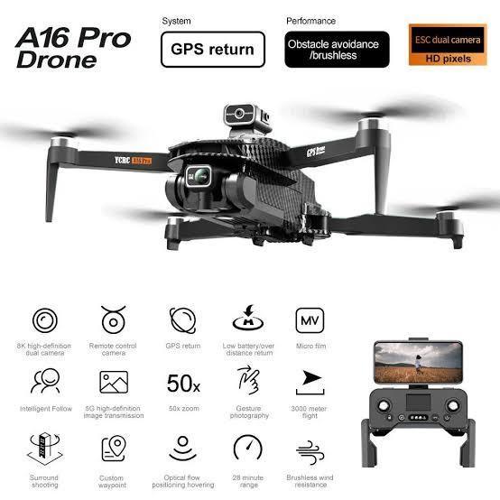 JAMIN MURAH  DRONE KAMERA 8K A16 PRO MAX GPS OPTICAL FLOW BISA RTH MOTOR BRUSHLESS