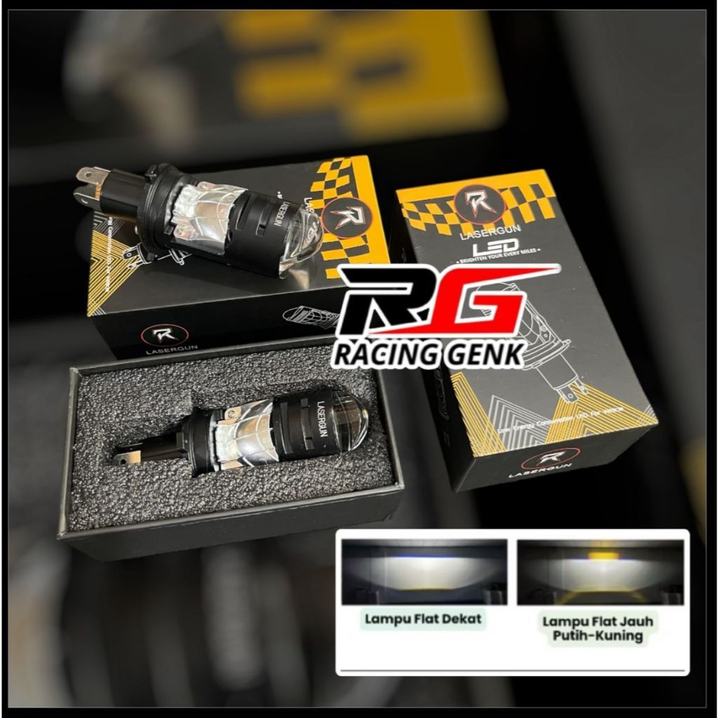 Lampu LED projector biled H4 Projector H4 Mini Projector Lens Lensa Motor Mobil Headlamp 45W Nonthab