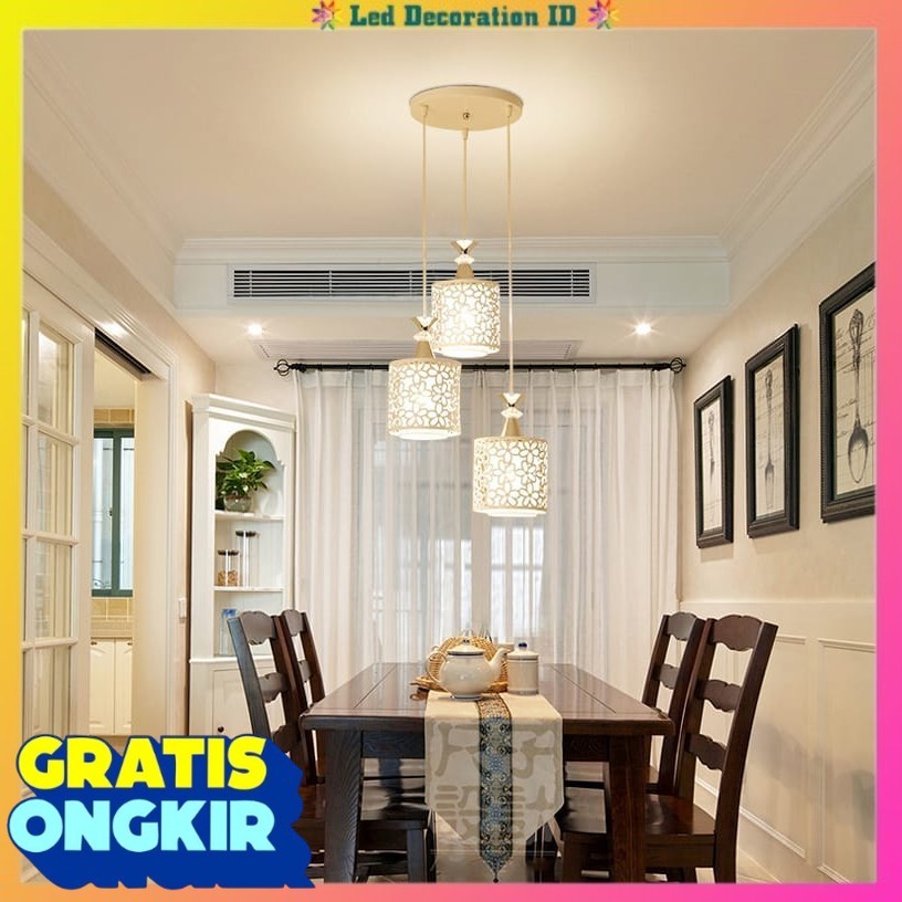 LAMPU HIAS LED GANTUNG MEWAH MOTIF BUNGA / LAMPU HIAS GANTUNG