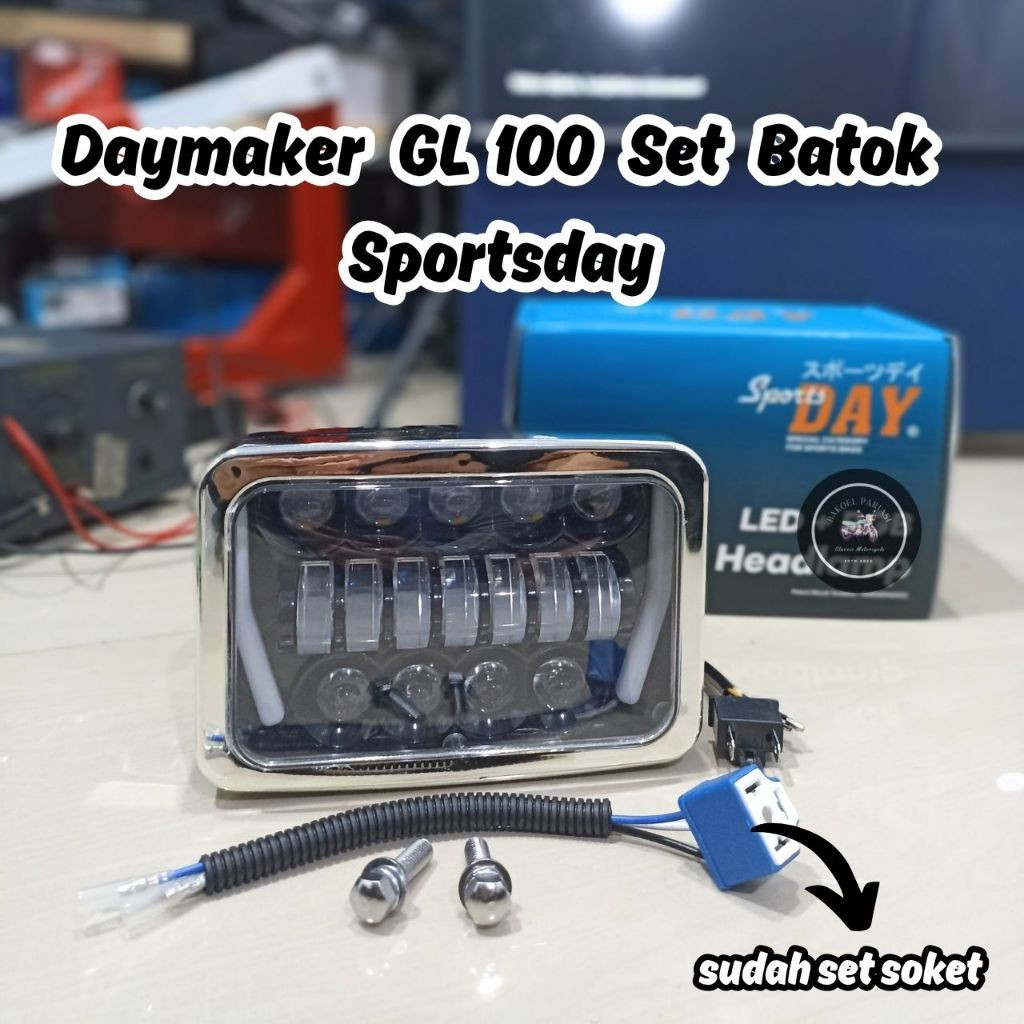 DAYMAKER GL 100 SET BATOK DAN SOKET SPORTSDAY LAMPU DEPAN WIN RX KING DAY BERKUALITAS