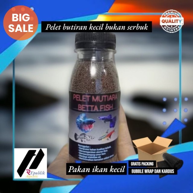 Pelet mutiara betta fish / pelet ikan kecil / pelet ikan hias / pakan ikan / pelet cupang / pakan cu