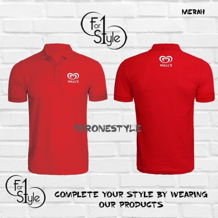 POLO SHIRT WALLS ICE CREAM - BAJU WALLS ICE CREAM MURAH - POLO KERAH - Polo foronestyle