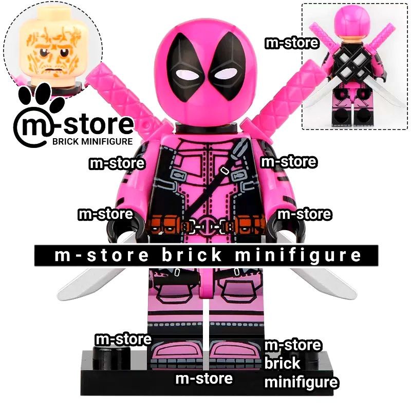 mainan kreatif edukatif pink deadpool