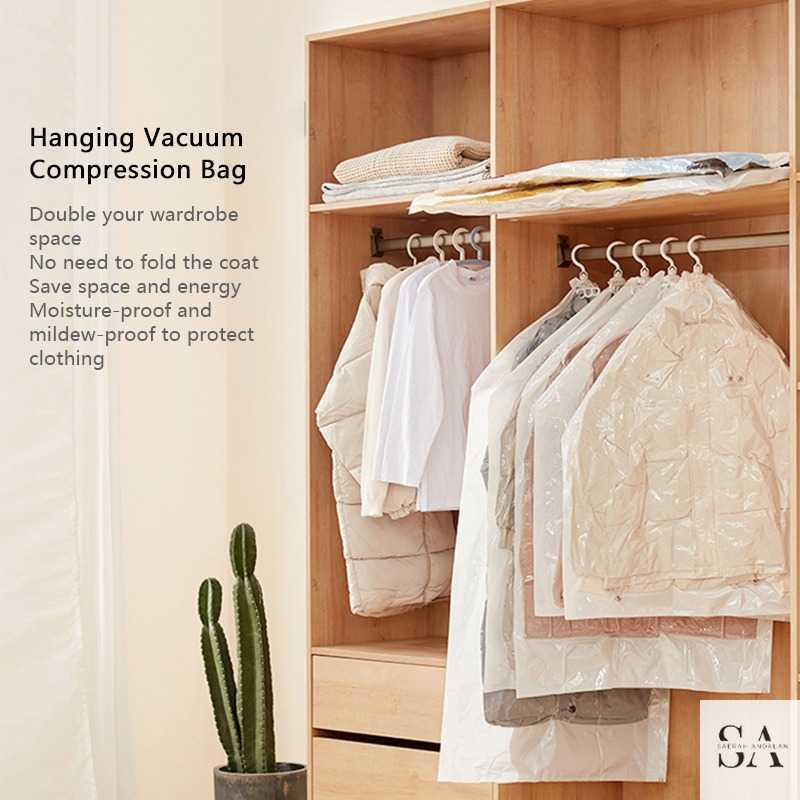 Plastik Vakum Gantung Pakaian Vacuum Compression Bag 1 PCS