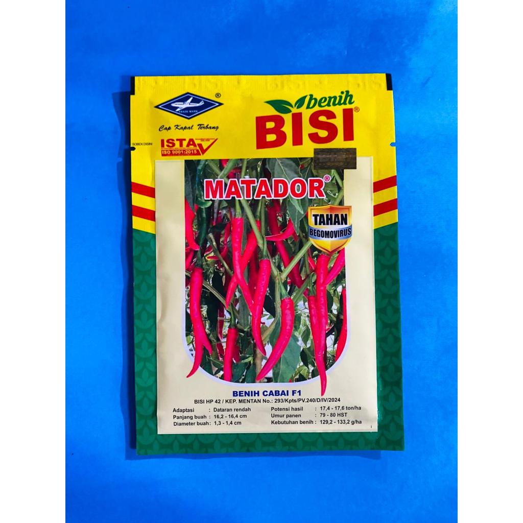 Benih cabai besar dataran rendah MATADOR F1 isi 2250 biji tahan virus dari BENIH BISI