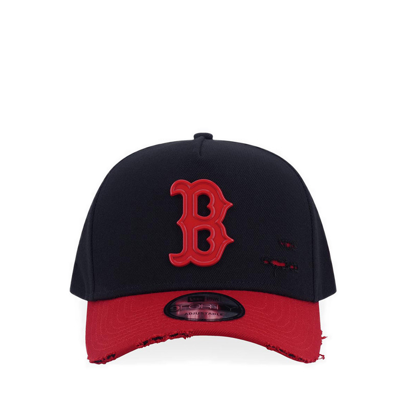 New Era 940Af Damage Metal Badge Boston Red Sox Men's Caps - Black Scarlet