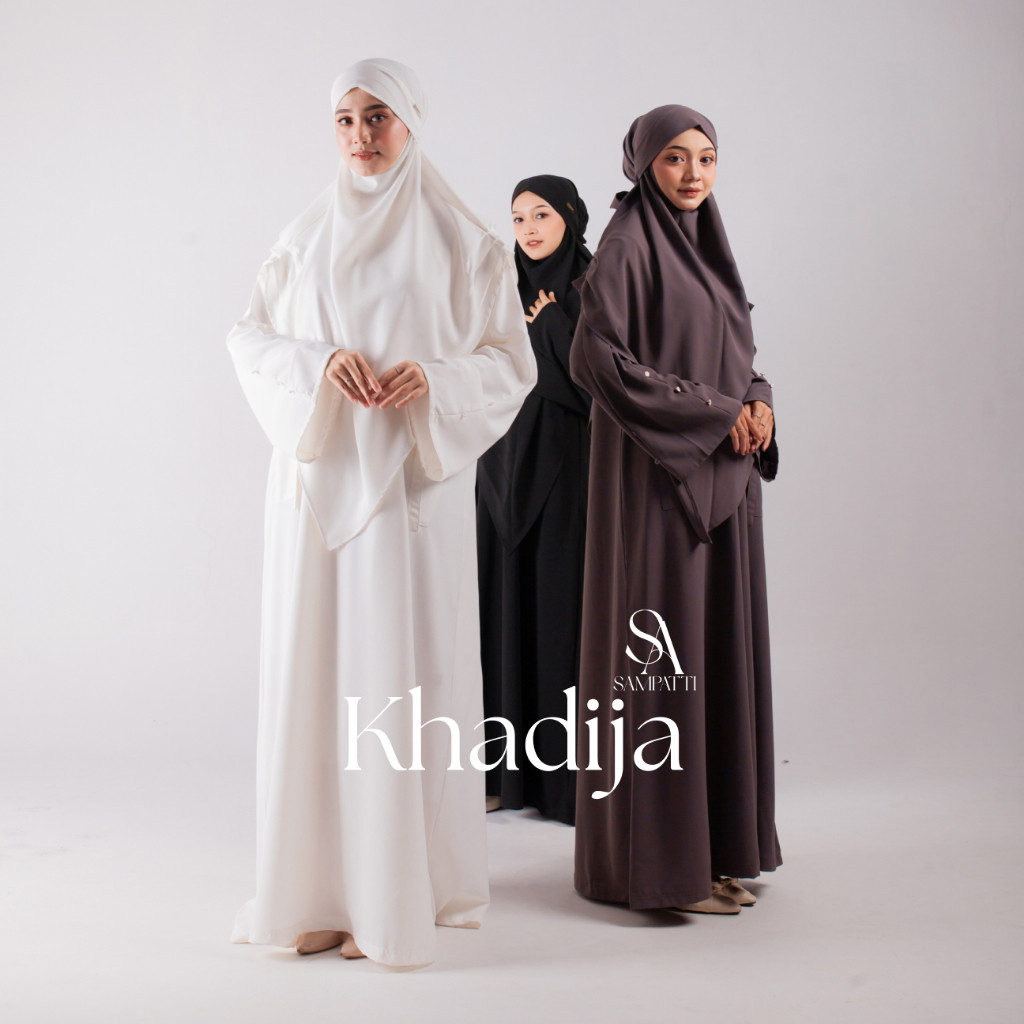 Abaya Khadija Series, Abaya set French Khimar, Abaya Syari set Khimar, Khadija Abaya Set Anti UV ( G