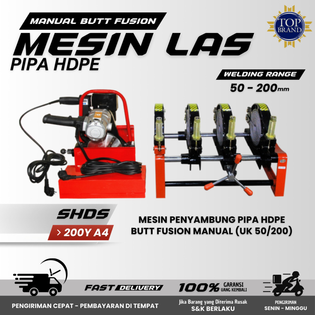 Mesin las pipa hdpe 8 inch - Manual SHDS 200