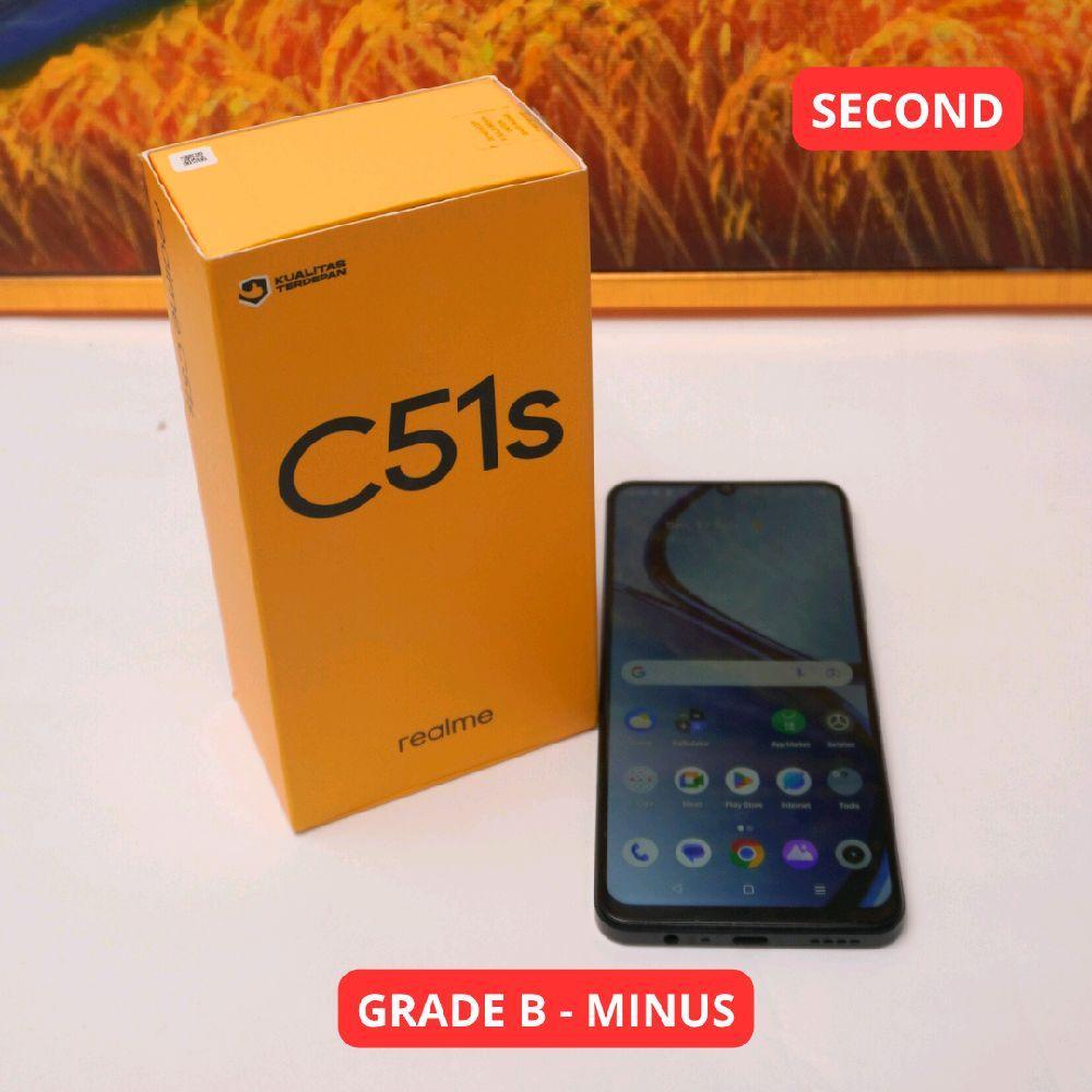REALME C51S 6/128 GB GRADE B - MINUS HP SECOND ORIGINAL SINAR MUTIARA CELL