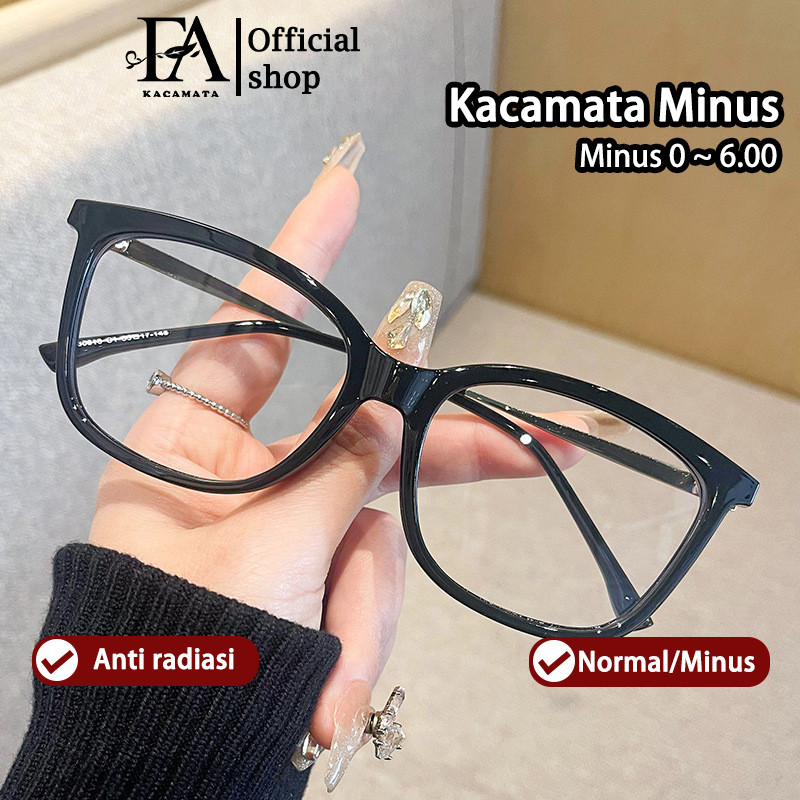 Kacamata Baca Plus Wanita Clubmaster  Frame Anti Radiasi Blueray Kaca Mata Optik 30316