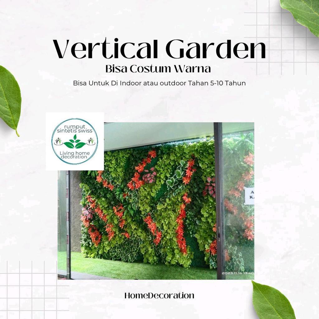 vertikal garden 1 x 3meter vertikal garden /hiasan dinding /hiasan taman /taman hias /indoor /outdoo