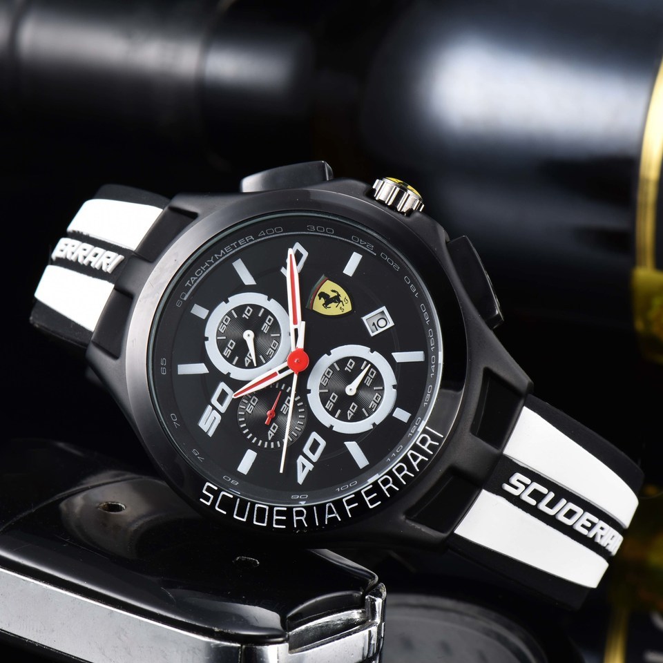 Ferrari Watch Fashion Quartz Car Logo Car Clock Men Business For Ferrari Teams SJ Scuderia Ferrari L