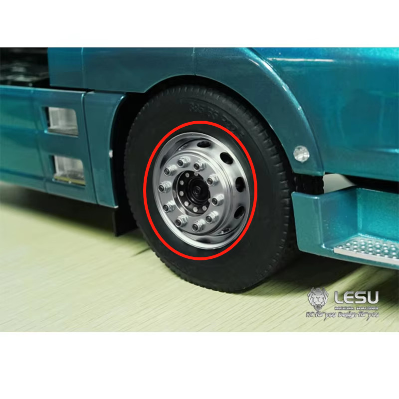 LESU 1/14 Tamiya tractor truck aluminum alloy front wheel wide hub mofied model accessories