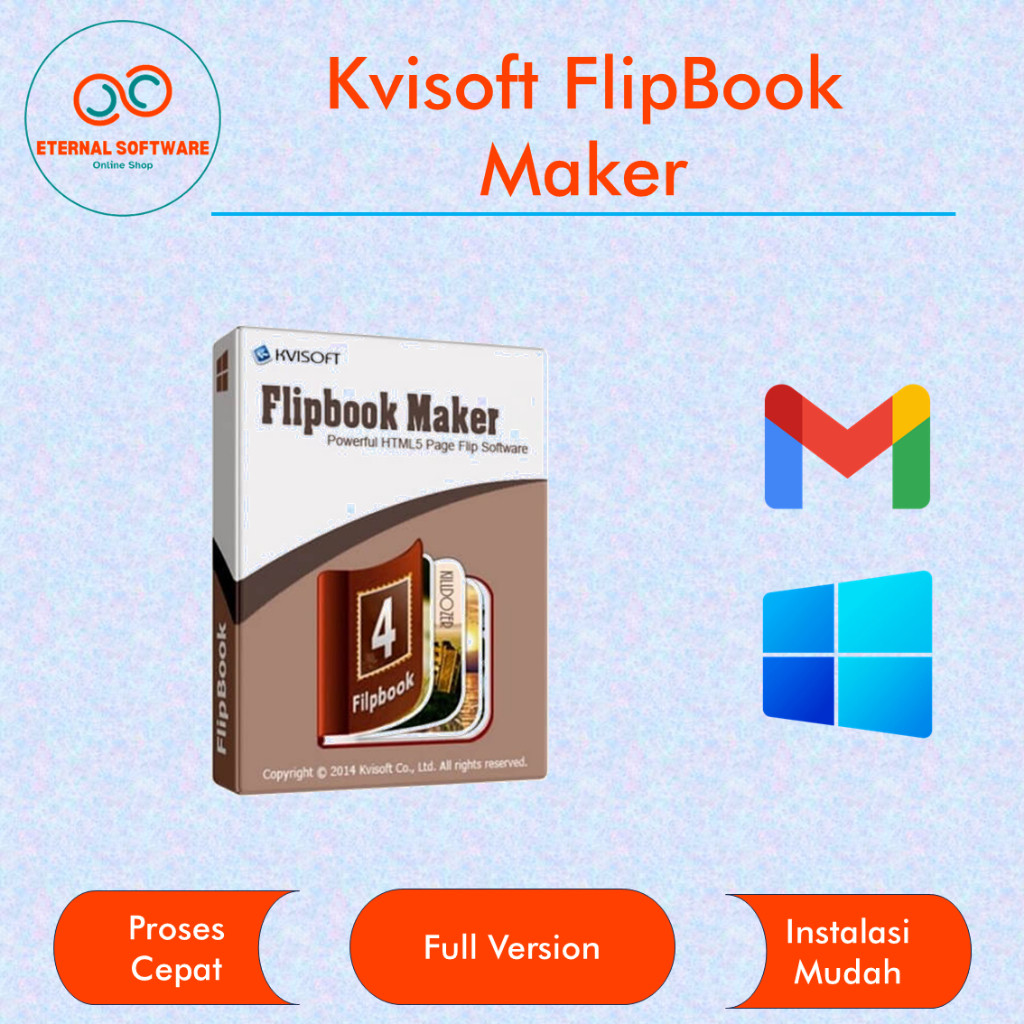 Kvisoft FlipBook Maker Full Version Software Maker eBook, katalog Full Lisensi Lifetime