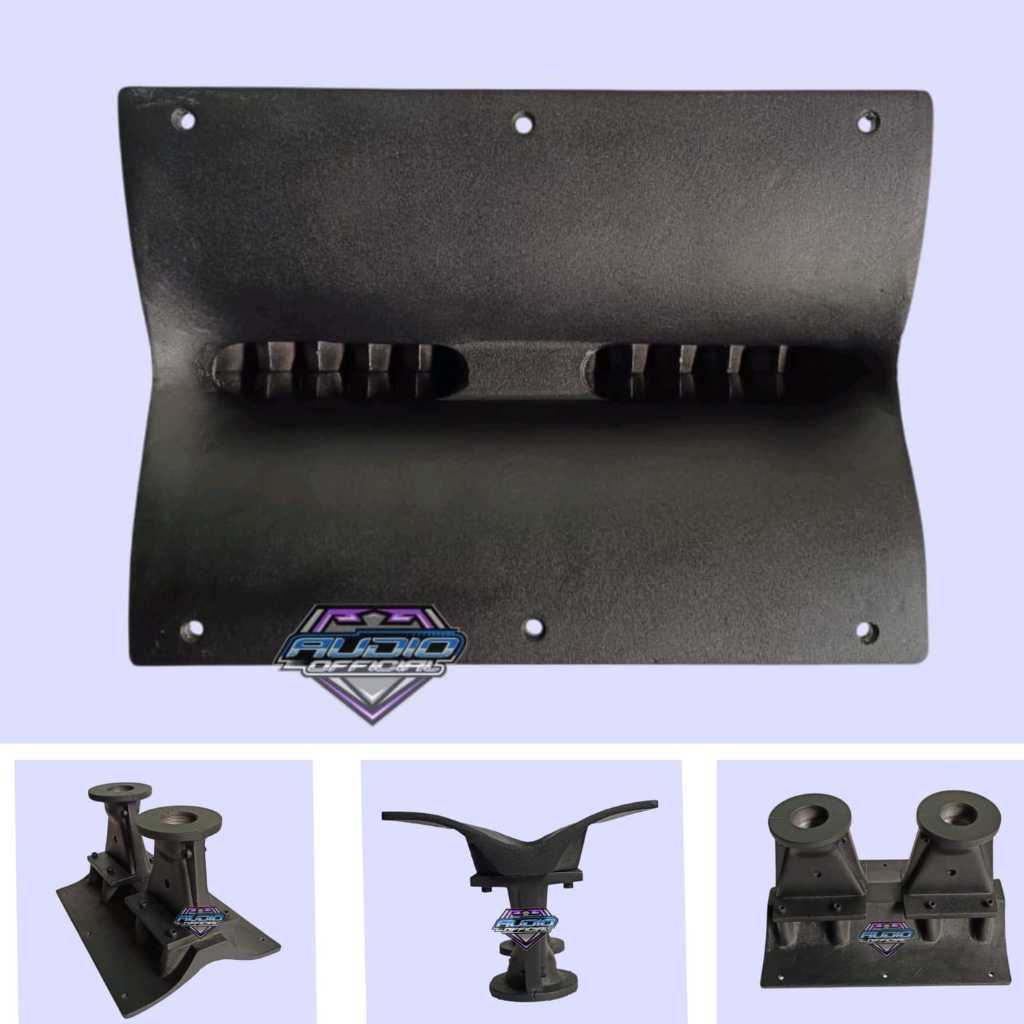 Corong Twiter Model TARA Ukuran 19x27 cm / Horn Tweeter TARRA Double Multi Drat Baut Bahan Cor Diral
