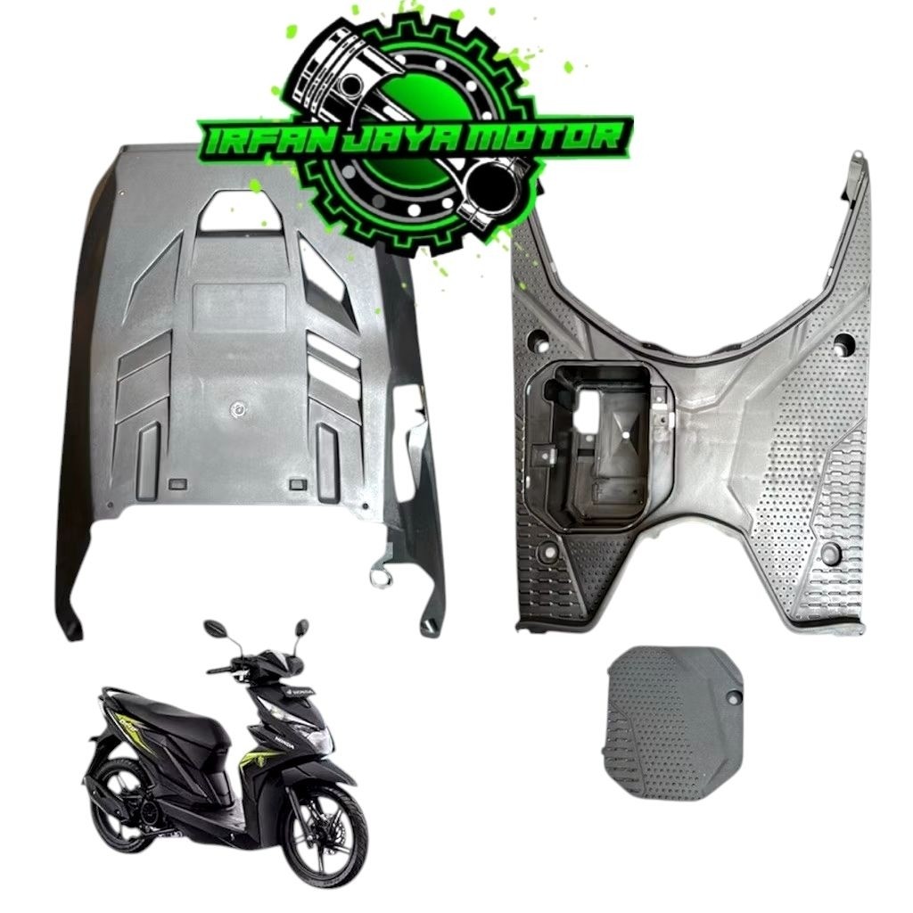 DEK KOLONG+PIJAKAN KAKI BEAT ECO STREET 2017-2018-2019 / PAKET BODY KASAR BEAT KOLONG+PIJAKAN KAKI B