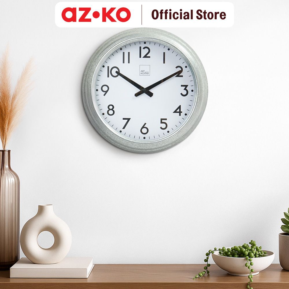 AZKO Arthome 40 cm Jam Dinding Dupleix Galvanized Wall Clock Jam Tembok Analog Aesthetic Dekorasi Ru