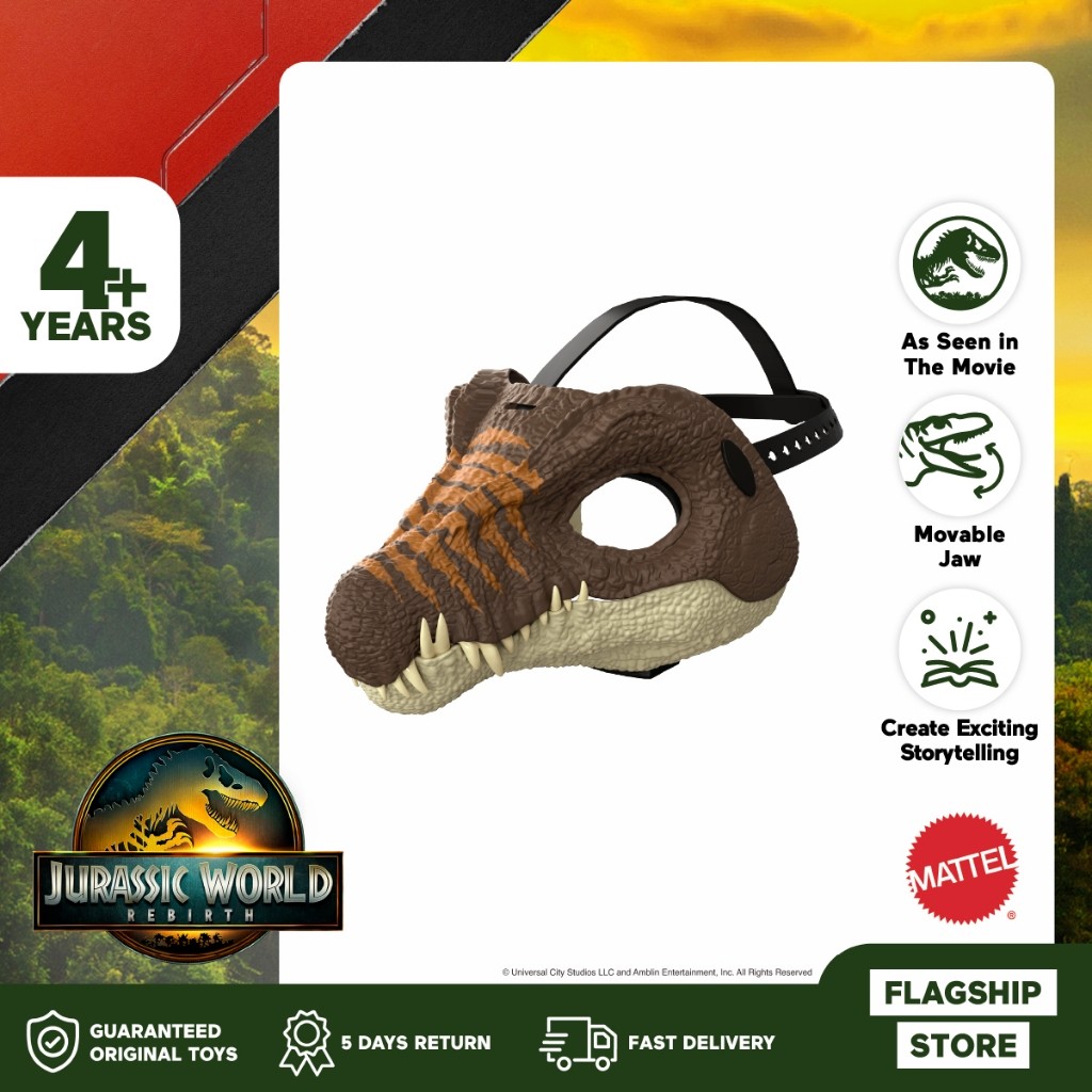 Jurassic World Toy Rebirth Spinosaurus Mask - Mainan Action Figu