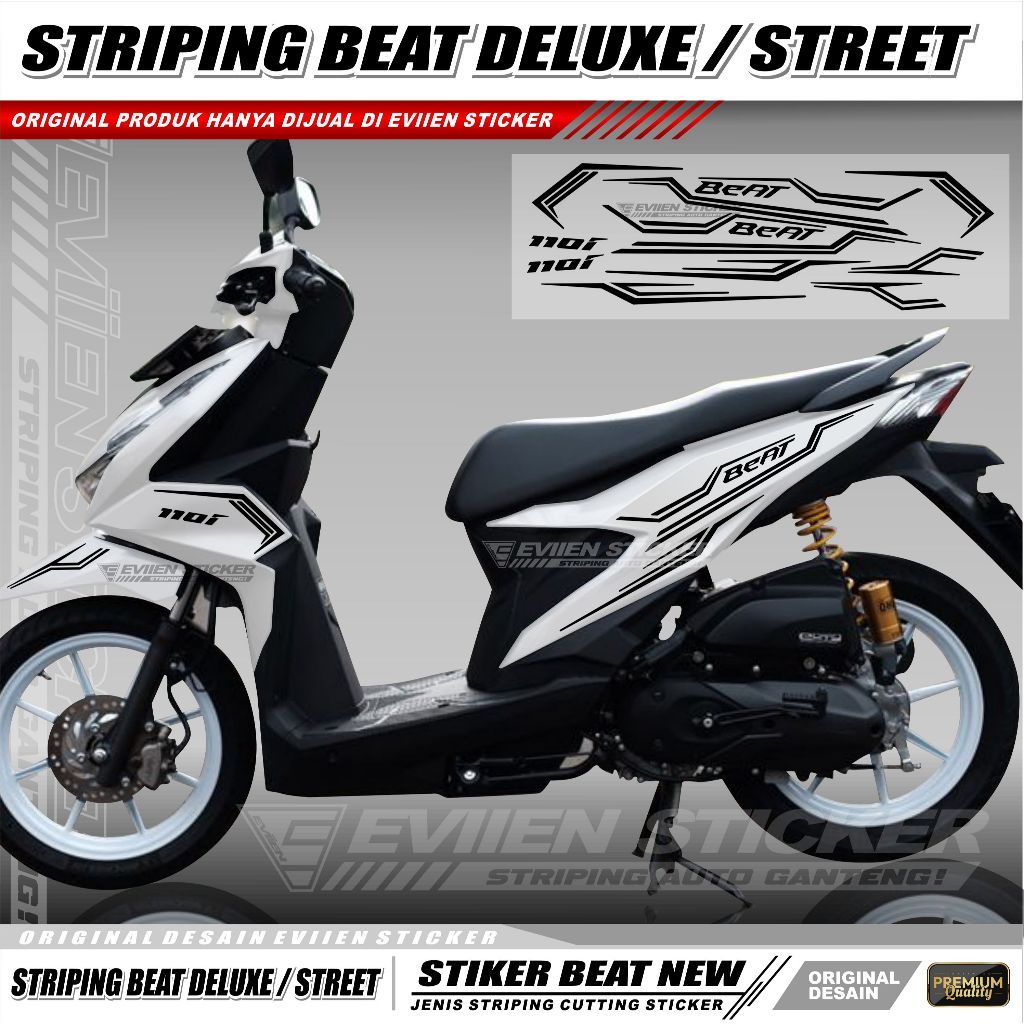 evin.sticker Striping Motor Beat New Deluxe/CBS/Street Tahun 2020 2021 2022 2023 2024 Cutting Sticke