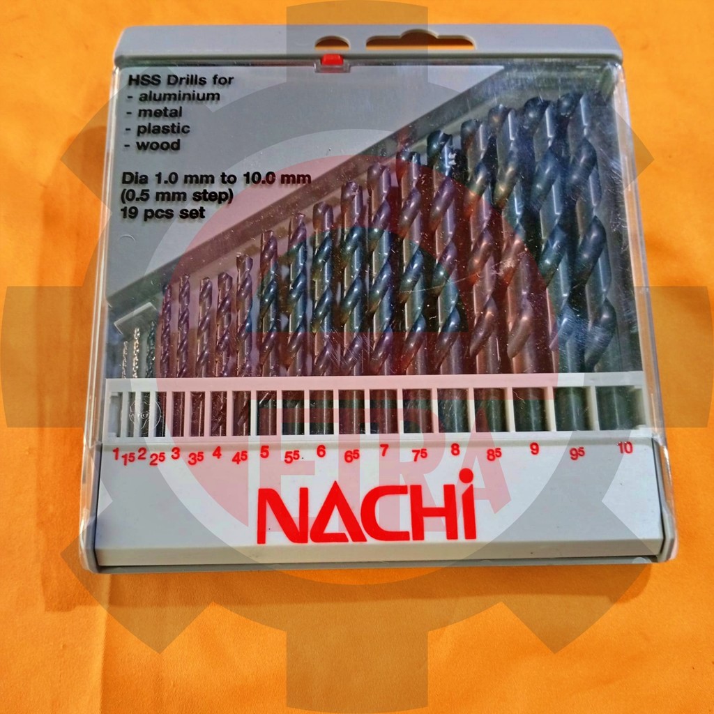 MATA BOR BESI NACHI SET 1-10MM 19 PCS 1-10 MM 19PCS ORIGINAL NACHI