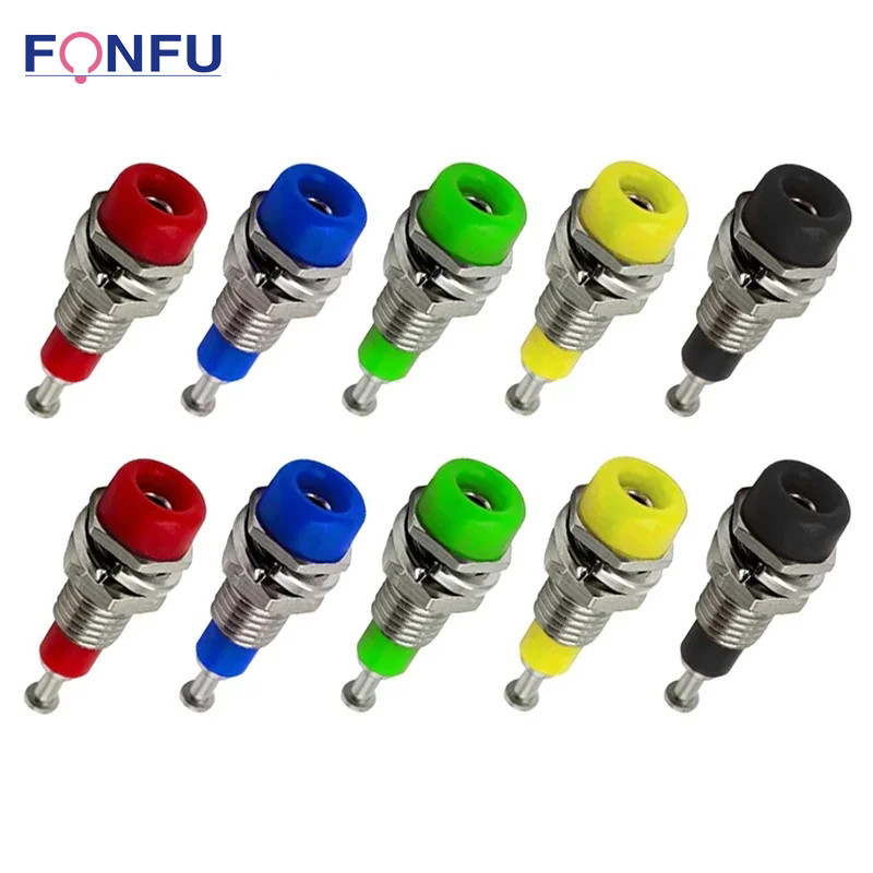 20pcs 2mm Banana Socket Binng Post Nut  Test Hole Y Parts Electrical Connector Banana Plug Jack  Ter
