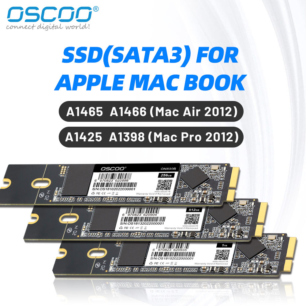 Hard sk Oscoo SSD 128GB 256GB 512GB 1T for Macbook Air 2012 A1465 A1466 SSD Hard sk  Macbook Pro 201