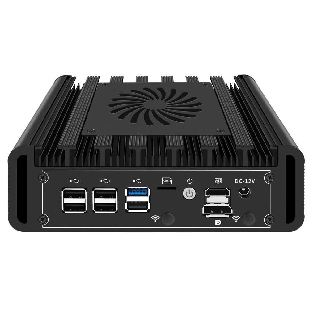 12th Gen Intel i3 N305 N100 Fanless Mini PC 2*10G SFP+ 3*i226V 25G LAN Win11 EXSI Computer 2*NVMe 2*