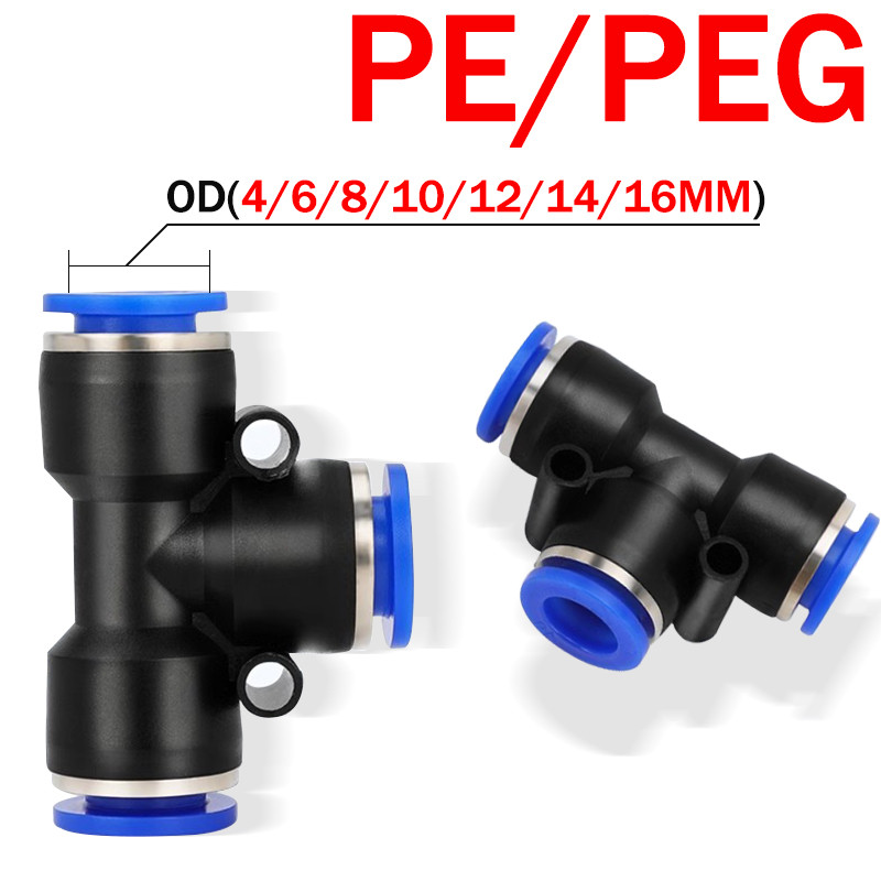 10PCS Pneumatic Fittings Quick Connector Air Hose Connectors Plastic PE PEG 4mm 6mm 8mm 10mm 12mm Ai