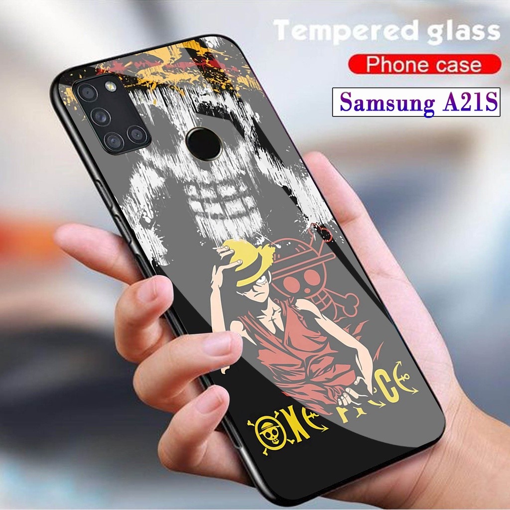Softcase Glass Kaca SAMSUNG A21S - Case Hp Pelindung Handphone SAMSUNG A21S [ A72]