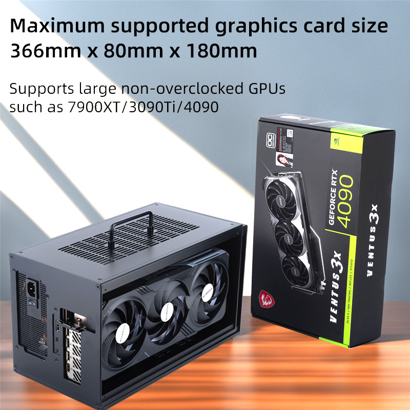 Dock eGPU Thunderbolt4 USB4 External GPU RTX AMD untuk Laptop Mini PC Gaming Desain 3D