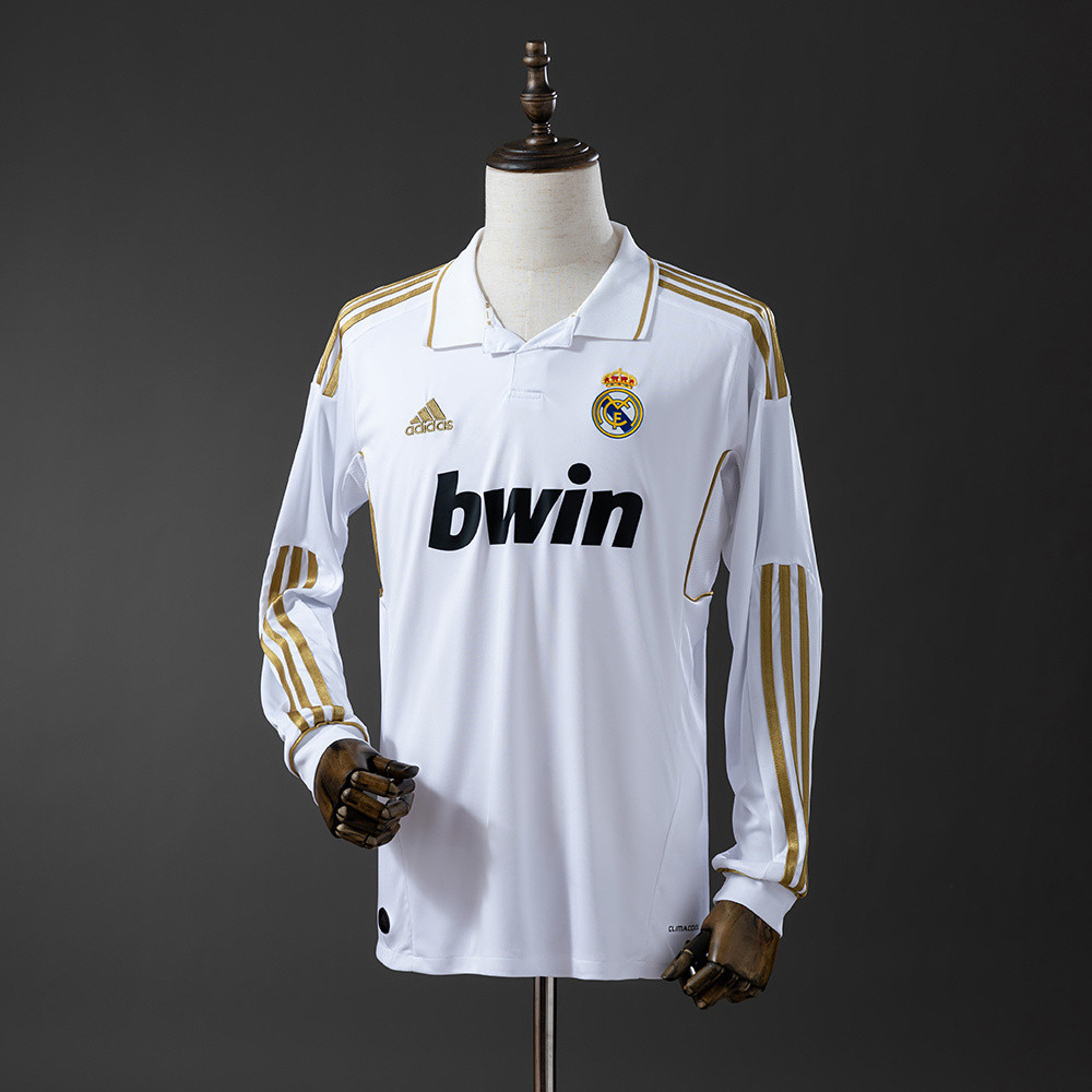 Jersey Retro Real Madrid 11/12 Long sleeve home T shirt pria