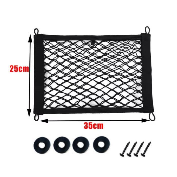 35*20CM Jaring Helm Barang Bagasi Motor Tas Jaring Mesh Penyimpanan Sepeda Helmet Dua Layer Elastisi