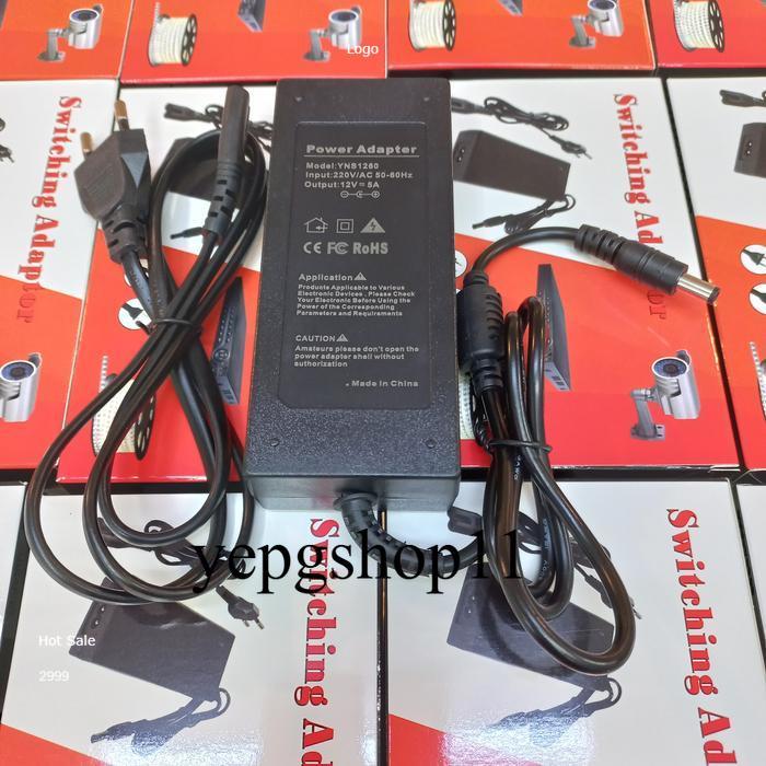 yepgshop11 ADAPTOR 12V 5A CCTV (BUAT CAMERA DVR)MURAH BAGUS - Adaptor 5A 12V