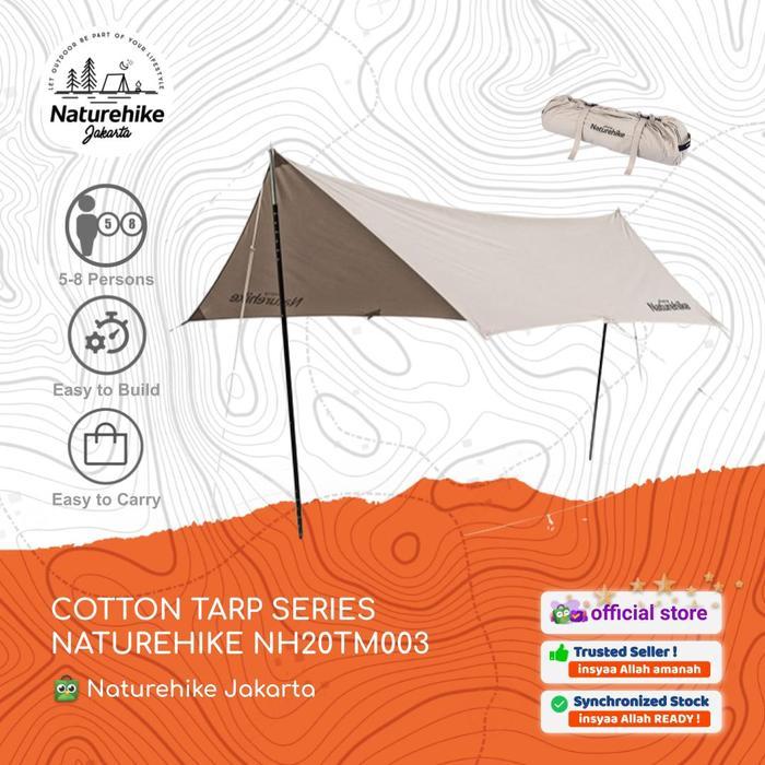 COTTON TARP NATUREHIKE NH20TM003 TENDA CAMPING FLYSHEET GLAMPING-Bumi Langkah
