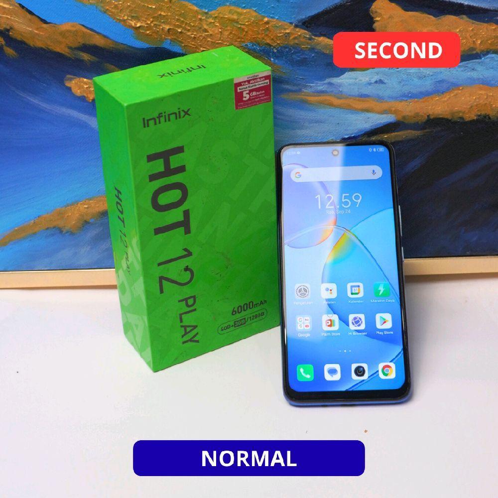 INFINIX HOT 12 PLAY 4/128 GB HP SECOND ORIGINAL SINAR MUTIARA CELL