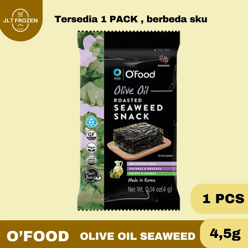 Daesang Chung Jung One Roasted Seaweed Snack Olive Oil / Rumput Laut Panggang Dengan Minyak Zaitun 1