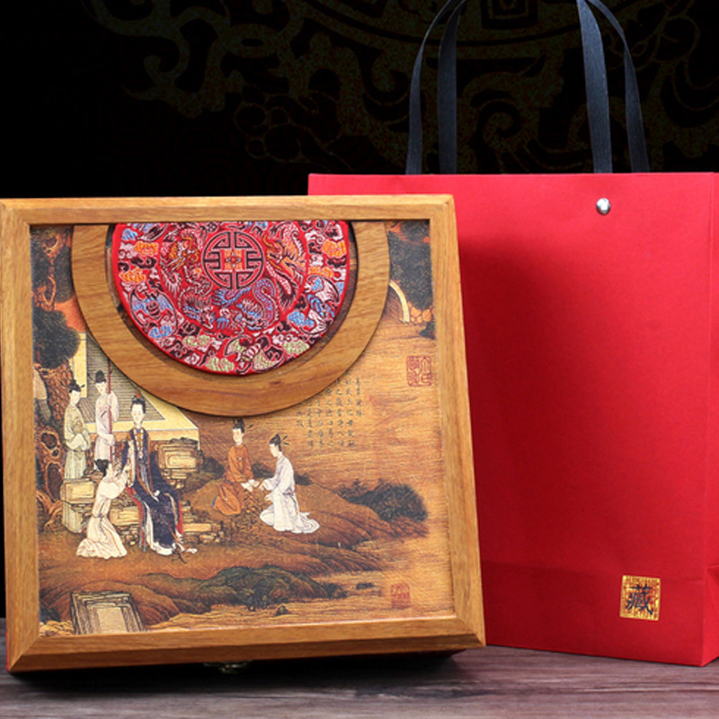 Wooden Puer Storage Boxes 357g Tea Caddy China Kung Fu Tea Set Teae Accessories Gift Seal Box Decor 