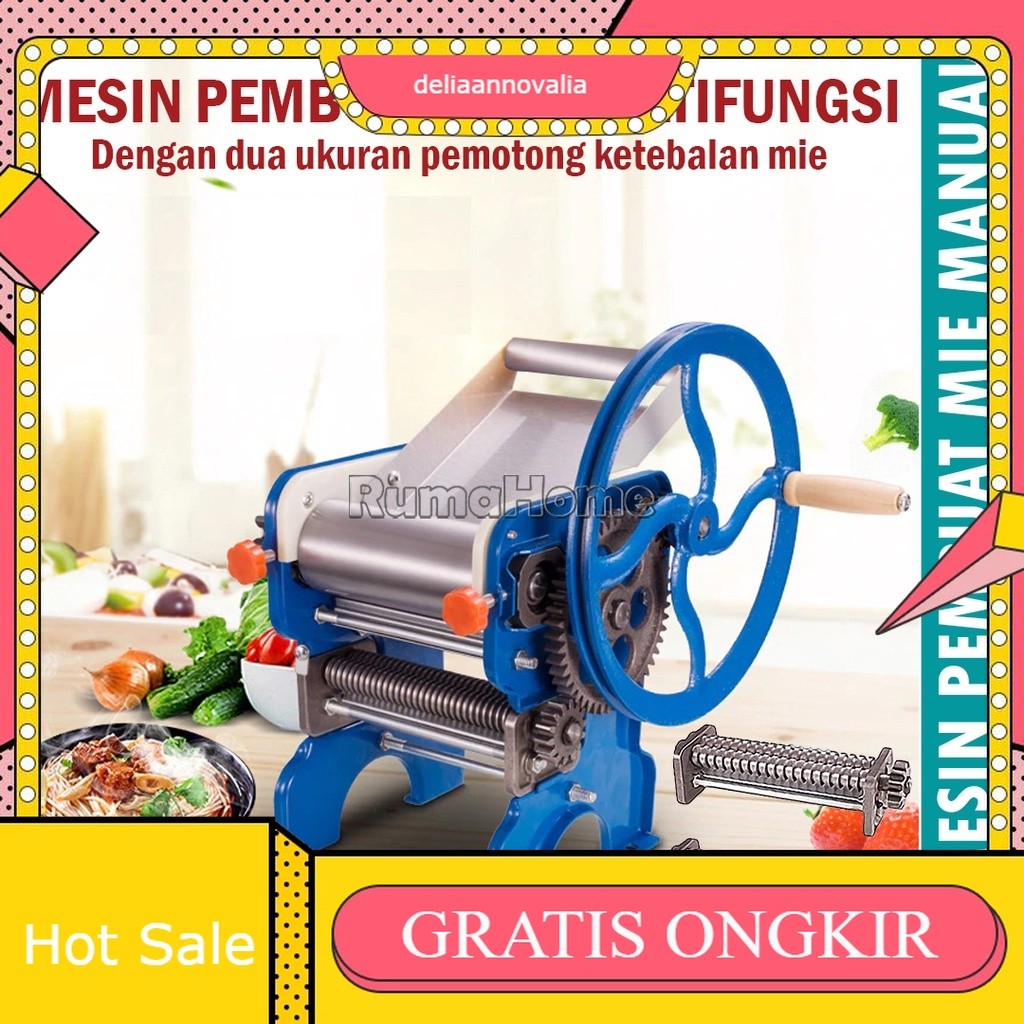 MANUAL-150-4 mesin Penggiling Mie / pembuat mie / Noodle Maker / Mesin Cetak Mie / alat pembuat mie
