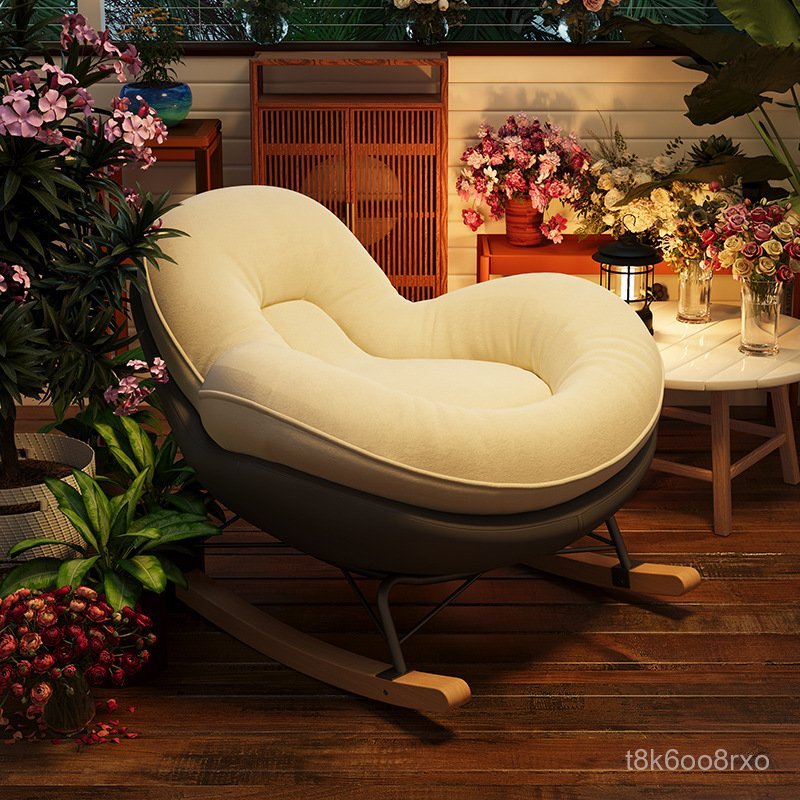 Lazy Sofa Rocking Chair Recliner Balcony Home Leisure Chair Rocking Chair Adult Sleepable Relaxing S