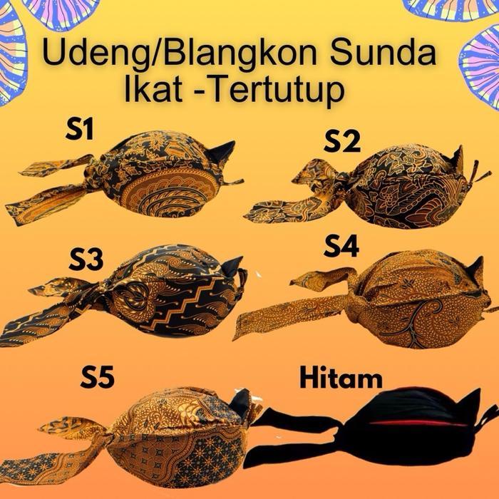 Blangkon Sunda Udeng Sunda Tertutup - Hitam//merah