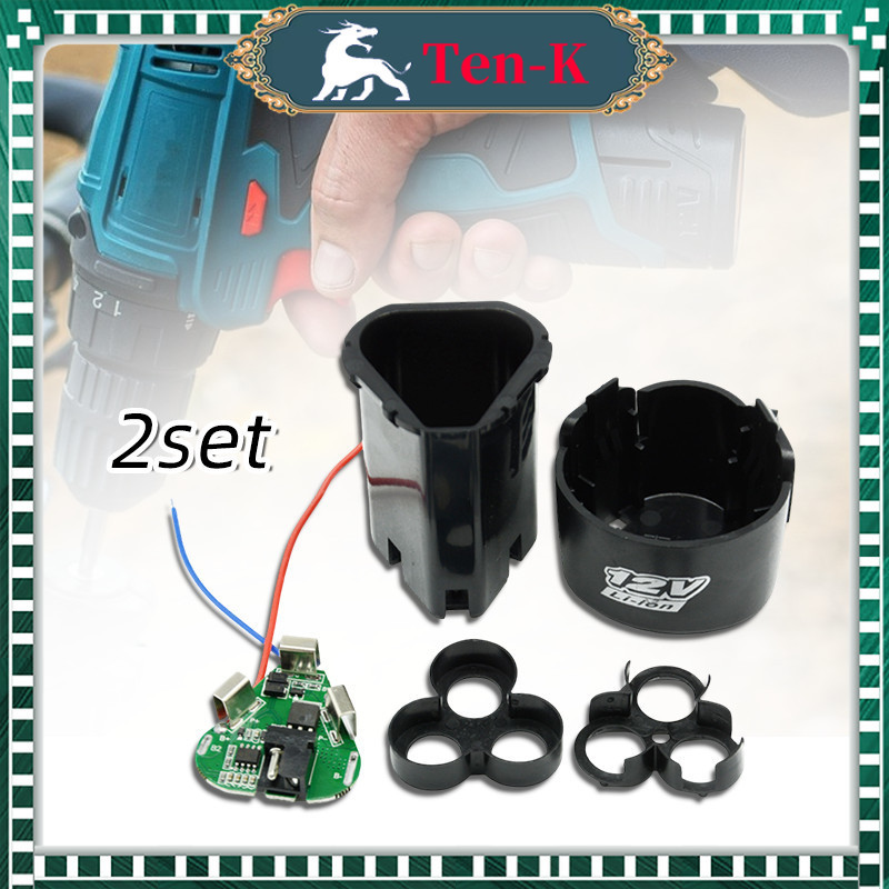 18650 3S 12V Lithium Box / Housing Case Batre / Cover Casing Baterai Bor Cordless