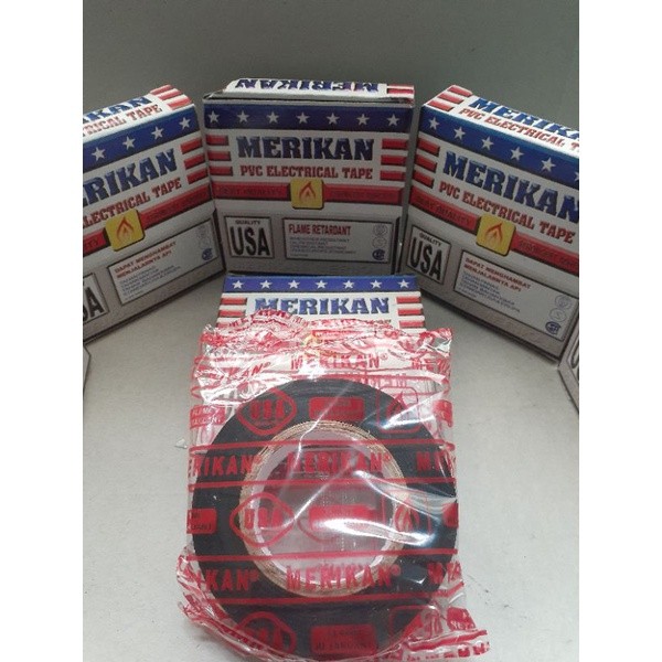 Isolasi Merikan PVC Hitam Elektrik 20 Yard – Isolasi Listrik Tahan Panas untuk Kabel Motor Mobil Ele