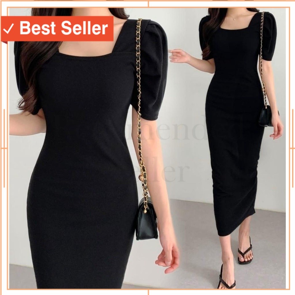 Toply Shop Dres wanita rajut andin / rajut bodycon / rajut premium / Termurah Baju Natal Unik