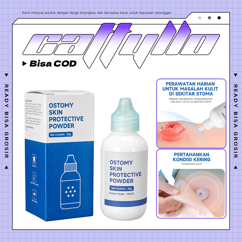 Colostomy Stoma Bag Care Powder 25g Ostomy Skincare Powder Bedak Pelindung Kulit Colostomy Bag Powde
