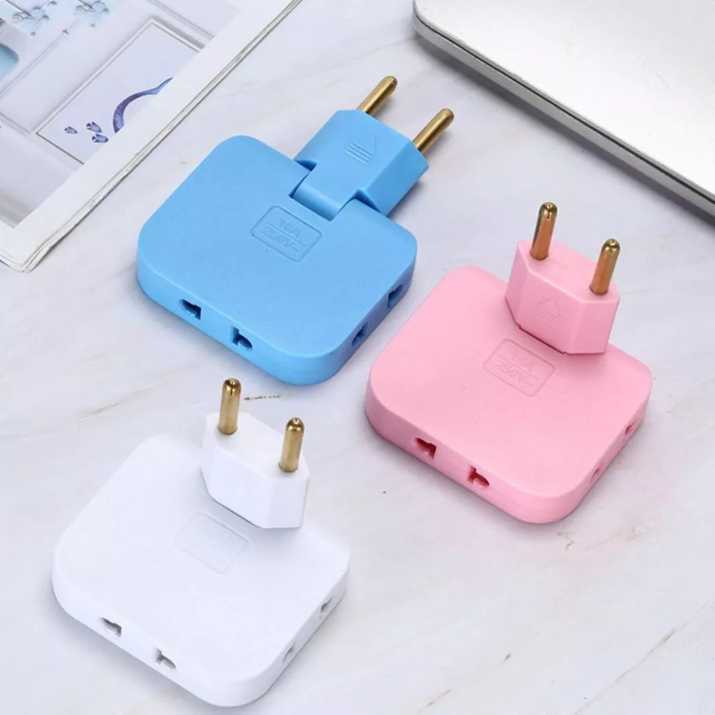 Socket Listrik Lipat 3in Steker dan Stop Kontak Colokan