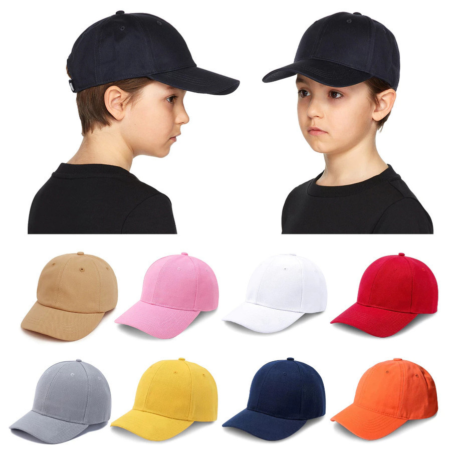 TOPI BISBOL POLOS ANAK TWILL / TOPI POLOS PRIA WANITA / TOPI READY MAKASSAR