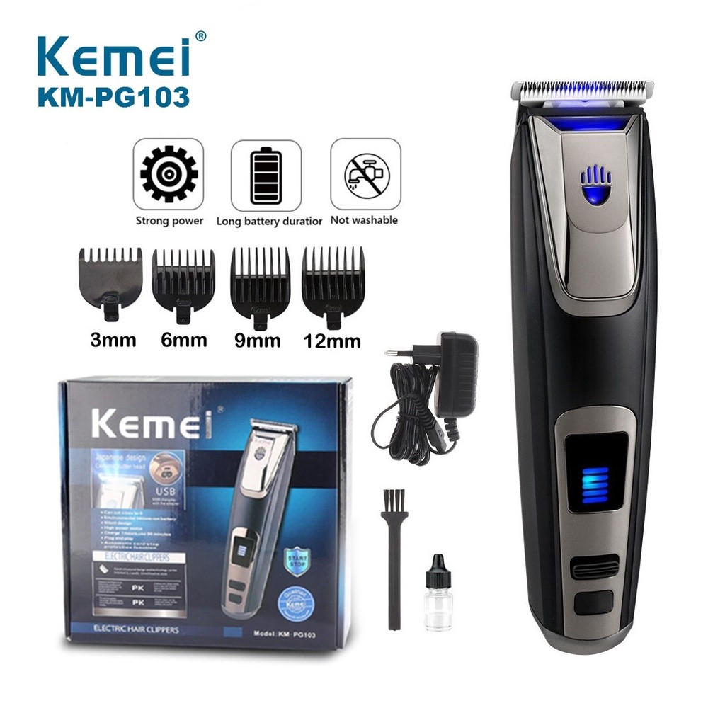 [BISA INSTANT] Kemei KM-PG103 Hair Clipper Waterproof Kemei PG103 Alat Cukur Jenggot Kumis