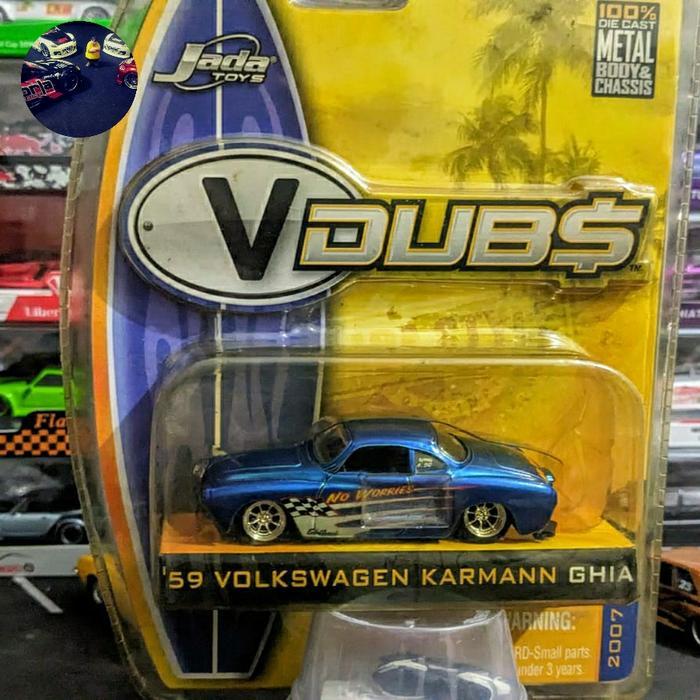 GND48 Diecast JadaToys Jada Toys Vdubs VolksWagen VW Karmann Ghia 59 Blue Blister